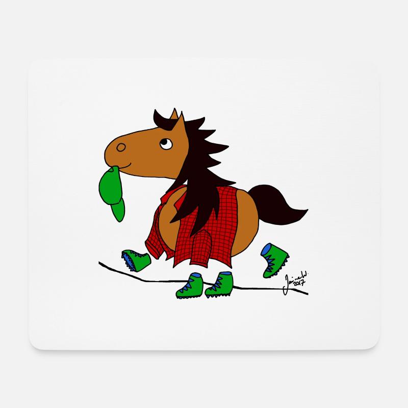 walking Pony - Mouse Pad (horizontal) - white