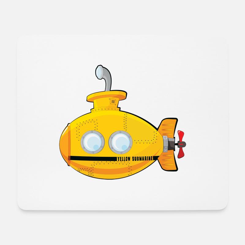 gelben U-Boot - Mousepad (Querformat) - Weiß