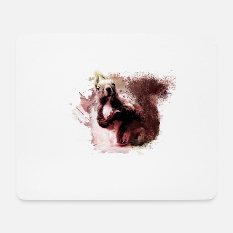 Eichhörnchen, bunt,malerei,graffiti, hörnchen,rosa - Mousepad (Querformat) - Weiß