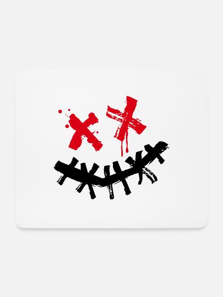 Purge Smilie Techwear Style - Mouse Pad (horizontal) - white