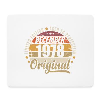 Geboren im Dezember 1978 – Original Vintage Edition - Mousepad (Querformat) - Weiß - Vorne
