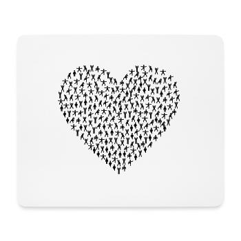 athlètes du cœur de fitness - Tapis de souris (format paysage) - blanc - Devant