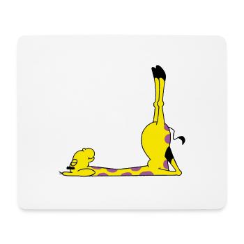 Power Yoga Giraffe - Mousepad (Querformat) - Weiß - Vorne