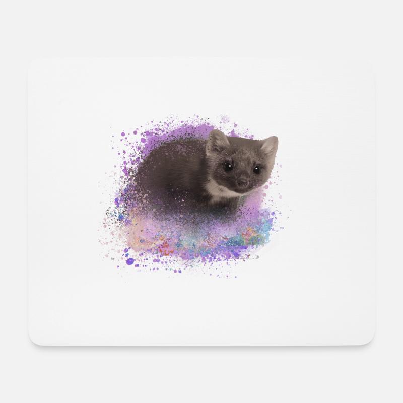 iltis,marder,frettchen,graffiti,malerei - Mousepad (Querformat) - Weiß