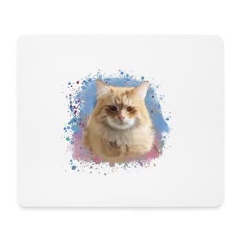 Chat sibérien, graffiti, peinture, chat - Tapis de souris (format paysage) - blanc - Devant