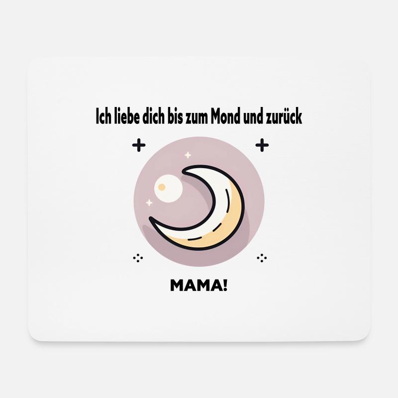 Ich liebe dich bis zum Mond und zurück - Muttertag - Mousepad (Querformat) - Weiß