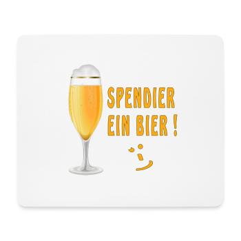 Spendier ein Bier! - Mousepad (Querformat) - Weiß - Vorne