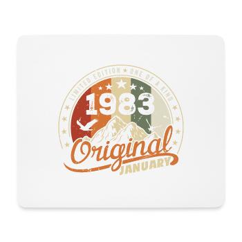 Original Geboren im Januar Geburtstag | Januar 1983 - Mousepad (Querformat) - Weiß - Vorne