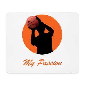 Basketball-Leidenschaft. - Mousepad (Querformat) - Weiß - Vorne