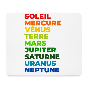 Le Système solaire - Tapis de souris (format paysage) - blanc - Devant