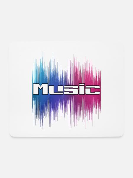 Music - Mousepad (Querformat) - Weiß