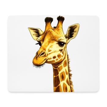 Giraffe Head Gift - Mouse Pad (horizontal) - white - Front