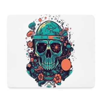 vecteur psychédélique crâne illustration magie Design - Tapis de souris (format paysage) - blanc - Devant