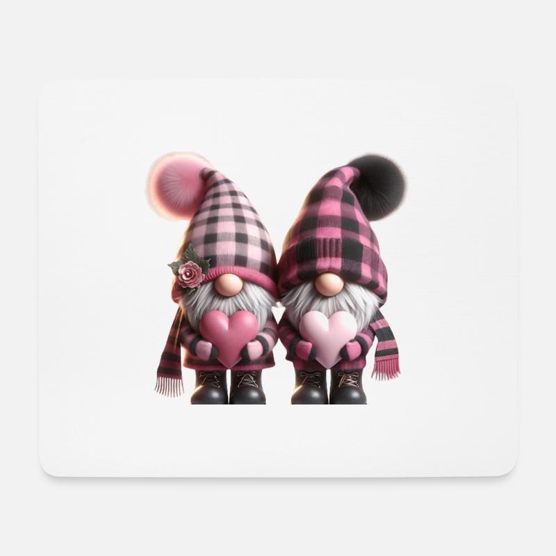 Pink Valentine Gnome 14 entfernen Vorschau - Mousepad (Querformat) - Weiß