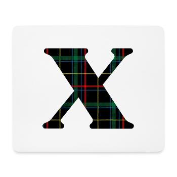 Monogram x Scottish tartan - Mouse Pad (horizontal) - white - Front