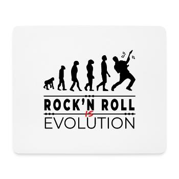Rock'n Roll is evolution - Rock Humor Message - Mouse Pad (horizontal) - white - Front