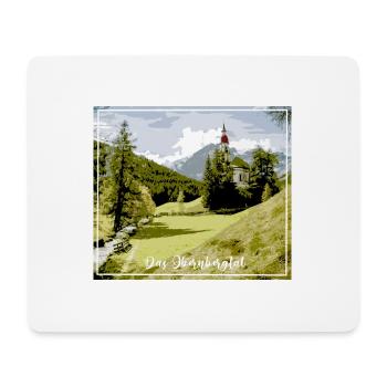 Das Obernbergtal,landschaft,berge,kirche,tirol - Mousepad (Querformat) - Weiß - Vorne
