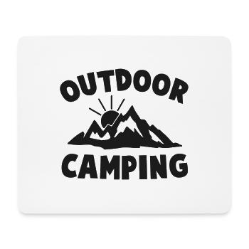 Camping im Freien - Camping Life - Mousepad (Querformat) - Weiß - Vorne