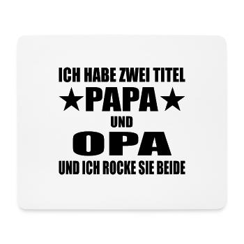 Papa - Mousepad (Querformat) - Weiß - Vorne
