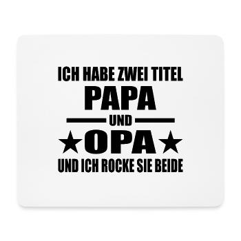 Papa - Mousepad (Querformat) - Weiß - Vorne