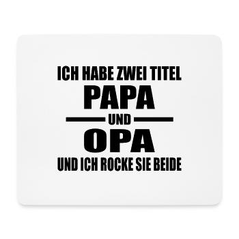 Papa - Mousepad (Querformat) - Weiß - Vorne