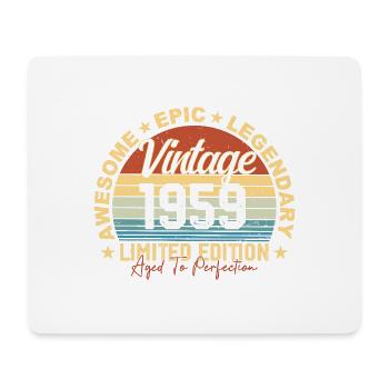 Rétro 1959 Vintage Anniversaire 1959 Cadeau 1959 - Tapis de souris (format paysage) - blanc - Devant