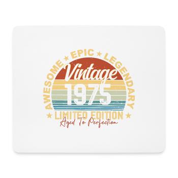 Retro 1975 Vintage Birthday 1975 Gift 1975 - Mouse Pad (horizontal) - white - Front