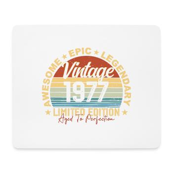 Retro 1977 Vintage Birthday 1977 Gift 1977 - Mouse Pad (horizontal) - white - Front