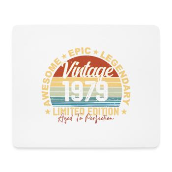 Retro 1979 Jahrgang Geburtstag 1979 Geschenk 1979 - Mousepad (Querformat) - Weiß - Vorne