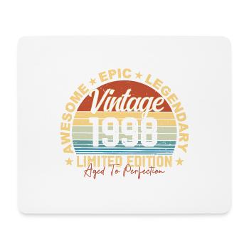Retro 1998 Vintage Birthday 1998 Gift 1998 - Mouse Pad (horizontal) - white - Front