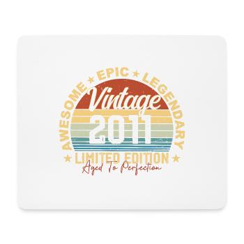 Retro 2011 Vintage Birthday 2011 Gift 2011 - Mouse Pad (horizontal) - white - Front