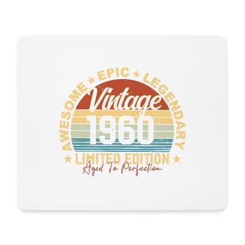 Retro 1960 Jahrgang Geburtstag 1960 Geschenk 1960 - Mousepad (Querformat) - Weiß - Vorne