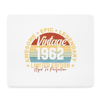 Rétro 1962 Vintage Anniversaire 1962 Cadeau 1962 - Tapis de souris (format paysage) - blanc - Devant