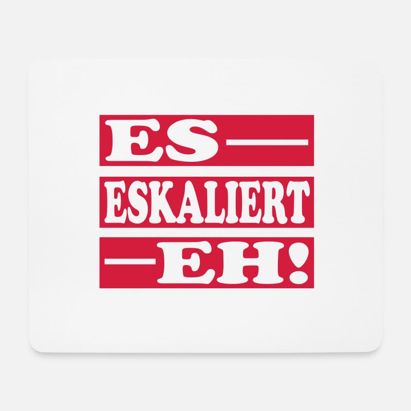 Eskaliert Eskalieren Demo Demostration Randale - Mousepad (Querformat) - Weiß