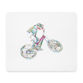 bike bmx mountain bike - Mouse Pad (horizontal) - white - Front