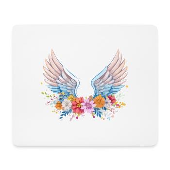 Angelwings,Angel Wings,Graffiti,Colorful,Flowers - Mouse Pad (horizontal) - white - Front
