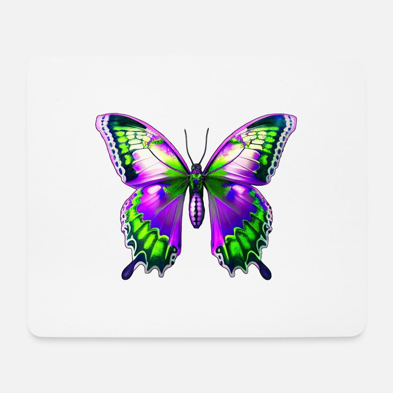 Schmetterling - Mousepad (Querformat) - Weiß