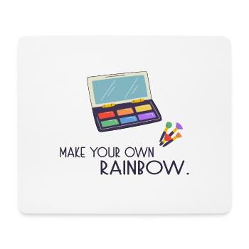 lgbt make up Rainbow color gay - Mousepad (Querformat) - Weiß - Vorne