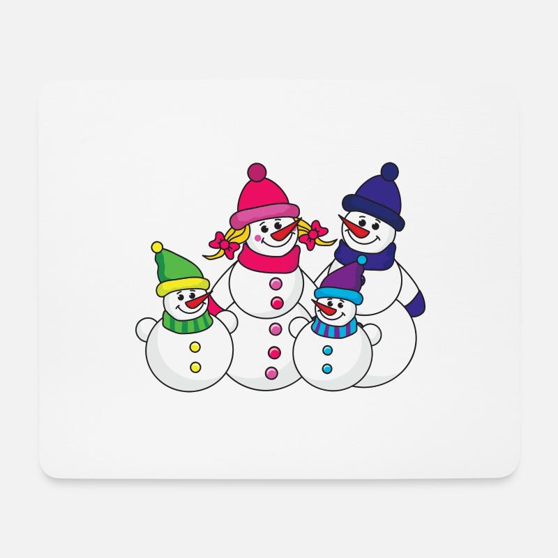 Winter - Mousepad (Querformat) - Weiß