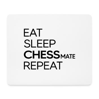 Échec et mat Joueur d’échecs Maître d’échecs - Tapis de souris (format paysage) - blanc - Devant