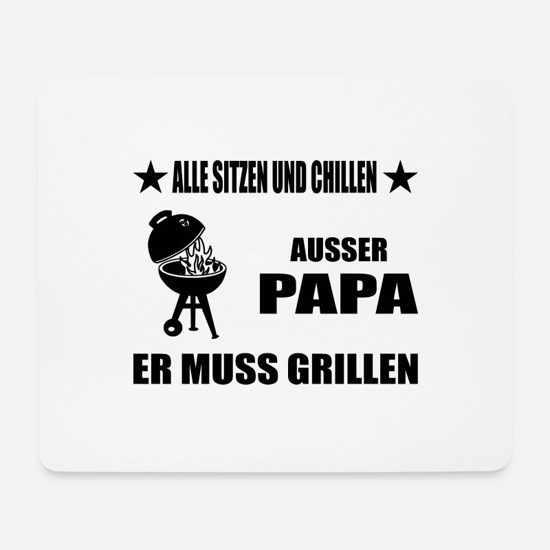 BBQ - Mousepad (Querformat) - Weiß