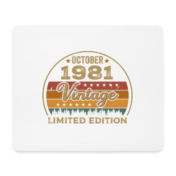 Vintage October 1981 Birthday Gift - 1981 - Mouse Pad (horizontal) - white - Front
