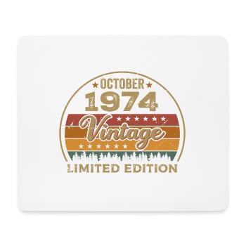 Vintage October 1974 Birthday Gift - 1974 - Mouse Pad (horizontal) - white - Front