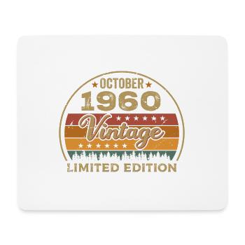 Vintage October 1960's Birthday Gift - 1960's - Mouse Pad (horizontal) - white - Front