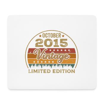 Jahrgang Oktober 2015 Geburtstagsgeschenk - 2015 - Mousepad (Querformat) - Weiß - Vorne