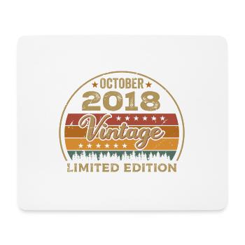 Millésime Octobre 2018 Cadeau d’anniversaire - 2018 - Tapis de souris (format paysage) - blanc - Devant