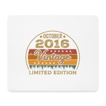 Jahrgang Oktober 2016 Geburtstagsgeschenk - 2016 - Mousepad (Querformat) - Weiß - Vorne