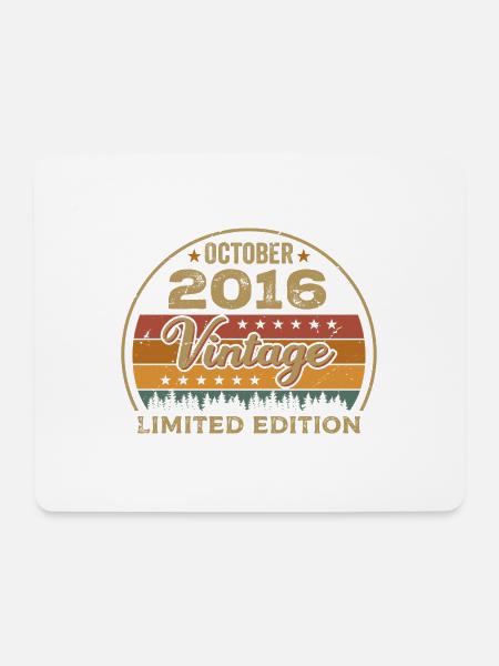 Jahrgang Oktober 2016 Geburtstagsgeschenk - 2016 - Mousepad (Querformat) - Weiß