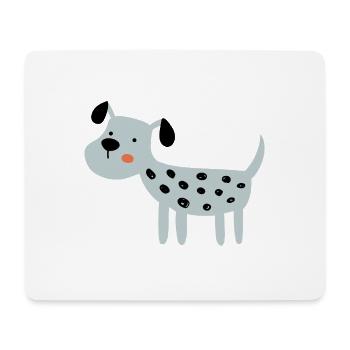 hellblauer Hund - Mousepad (Querformat) - Weiß - Vorne