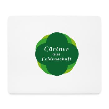 gärtner aus leidenschaft, gärtner, blumen,grün - Mousepad (Querformat) - Weiß - Vorne